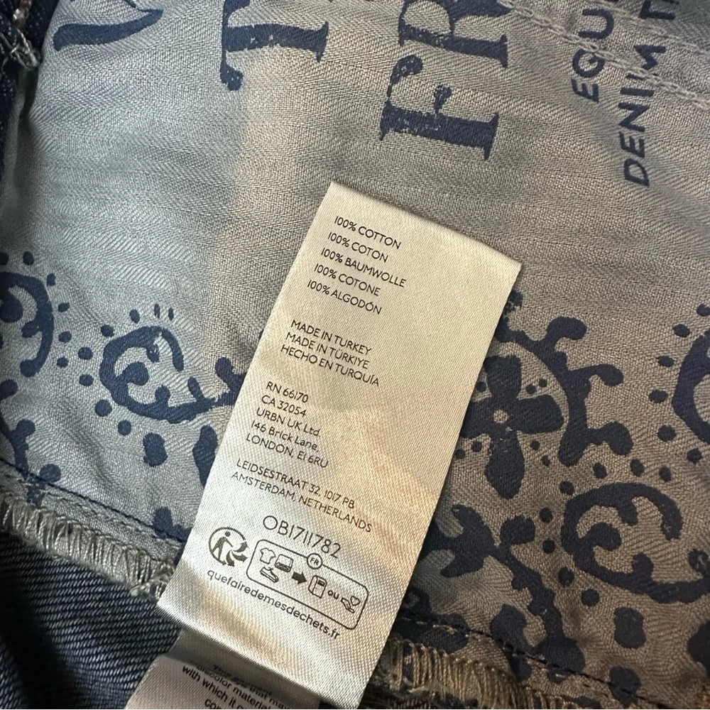 Free People We The Free Equinox Denim Trousers Blue Jeans Wide Leg Size 30